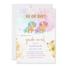 Aquarela Unicorn arco-íris Cores Gênero Revelação