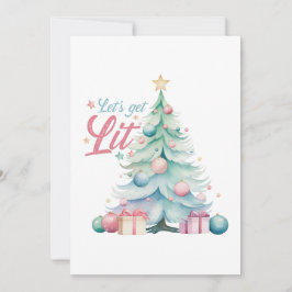 Convite Aquarela, vamos deixar a árvore de Natal