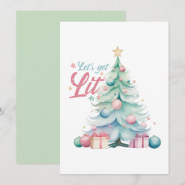 Convite Aquarela, vamos deixar a árvore de Natal