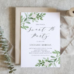 Convite Aquarela Verde e Flor Branca Doce Dezesseis<br><div class="desc">Convide convidados para o seu evento com este doce e personalizável convite de aniversário de dezesseis. Apresenta buquês de aquarelas de flores verdes e brancas com um padrão botânico correspondente. Personalize adicionando seus detalhes. Este doce 16 convite verde é perfeito para primavera e festas de aniversário de inverno.</div>