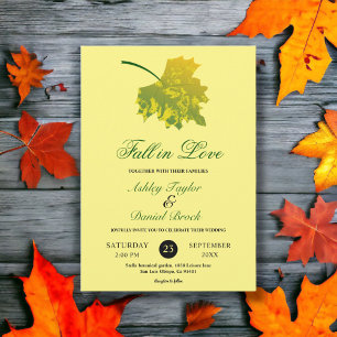 Convite Aquarela Verde Folha Deixa Casamento Floral Amarel