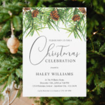 Aquarela Verde Pinheiro Festa de Natal Corporativa