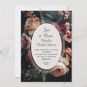 Convite Aquarela Vintage Botânico amor em flor Bridal S