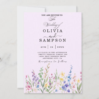 Convite aquarelas Botânica Moderna Casamento de Verão