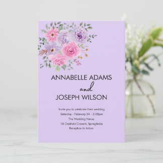 Convite aquarelas Florais Botânica Moderna Casamento