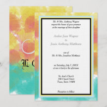 Aquarelas Geométricas Modernas Casamento Enquadrad