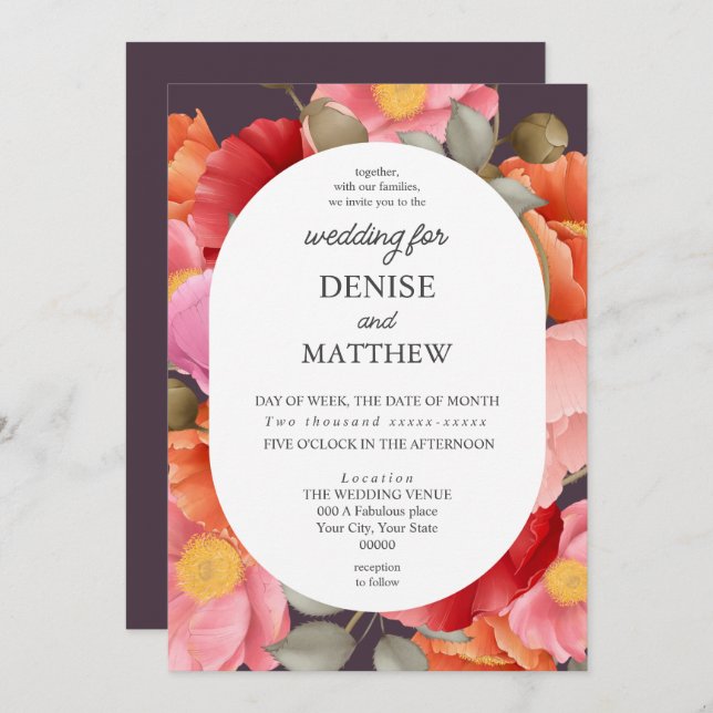 Convite Aquarelas - Pópia da Meia-Noite (Frente/Verso)