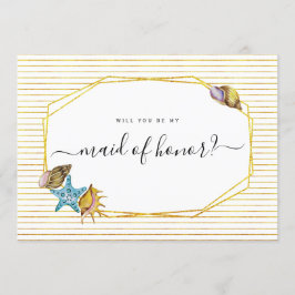 Convite Aquarelas, você será minha madrinha de casamento?