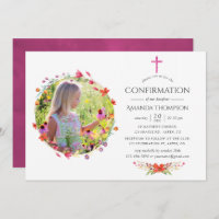 Aquarelle Wildflower Baptism ou Christening