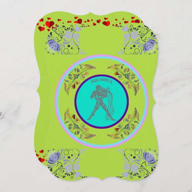 Convite Aquário (Frente/Verso)