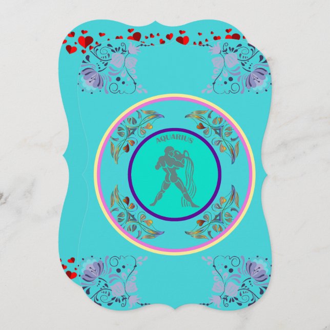 Convite Aquário (Frente/Verso)