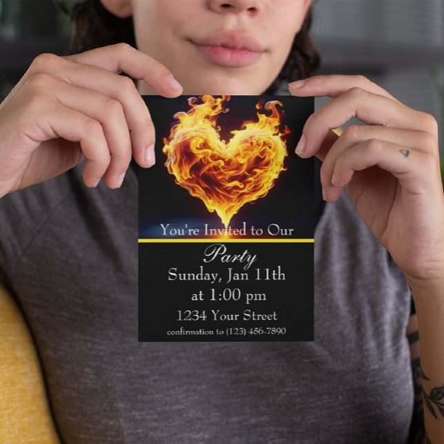 Convite Aqueça Sua Noite: Festa do Fogo Sizzling! (Criador carregado)