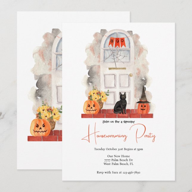 Convite Aquecimento Doméstico da Porta da Frente (Frente/Verso)