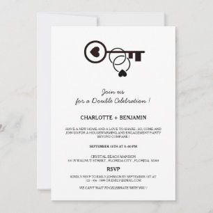 Convite Aquecimento Doméstico Simples E Festa de noivado