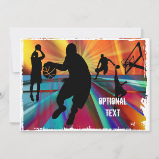 Convite Aquecimento pré-jogo de basquete - Personalizar