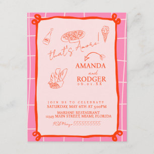 Convite Aquela é a Noiva Italian Doodles Casamento