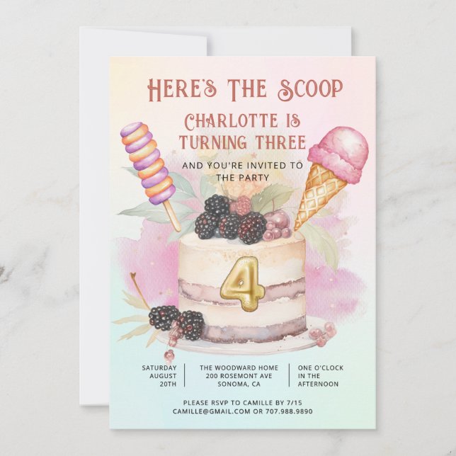 Convite Aqui está a 4ª Festa de Aniversário do Scoop (Frente)