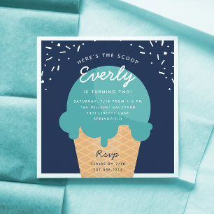 Convite Aqui está a Festa de aniversário do Cone do Sorvet