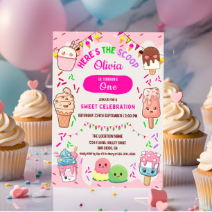 Convite Aqui está a Festa do primeiro aniversario do Sorve