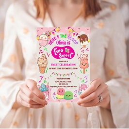 Convite Aqui está a Festa do segundo aniversário do Sorvet