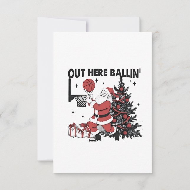 Convite Aqui fora jogando Basquete Esporte Natal (Frente)