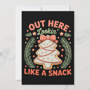 Convite Aqui fora parecendo um lanche Debbie Cakes Natal