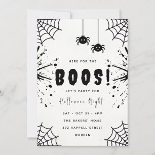 Convite Aqui para a Festa de Halloween dos Boos