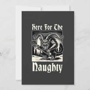 Convite Aqui para o Natal Assustador do Krampus Travesso D
