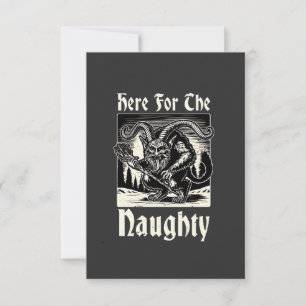Convite Aqui pelo Krampus Travesso Espantalho Xmas Diabo