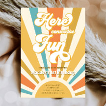 Aqui Vem O Bom Retro Boho Hippie Boy Aniversário