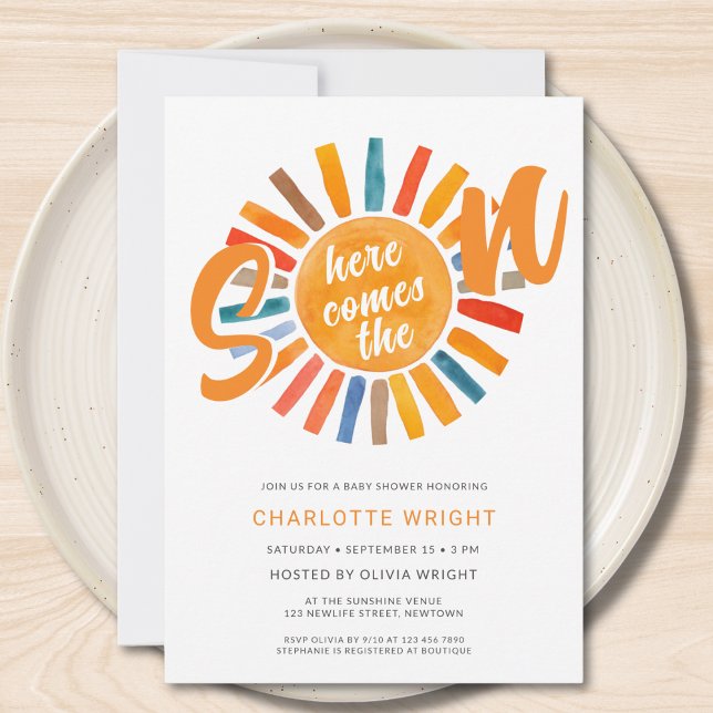 Convite Aqui Vem O Chá de fraldas Do Filho Menino (Criador carregado)