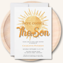 Aqui Vem O Chá de fraldas Do Filho Sun