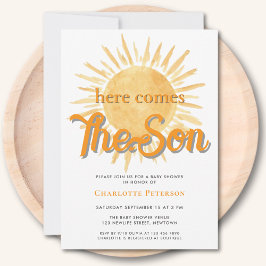 Convite Aqui Vem O Chá de fraldas Do Filho Sun