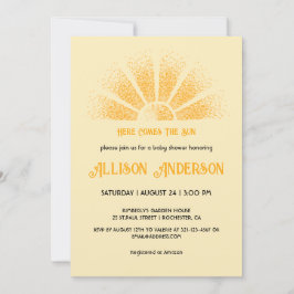 Convite Aqui vem o Chá de fraldas do Sol