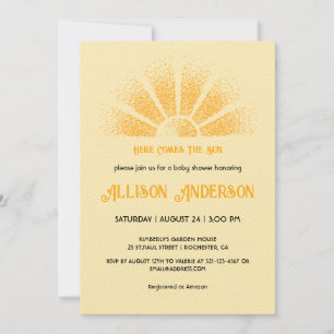 Convite Aqui vem o Chá de fraldas do Sol