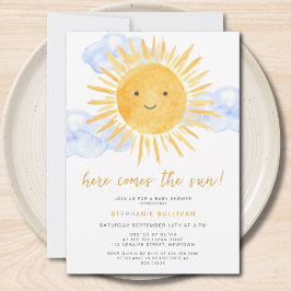 Convite Aqui vem o Chá de fraldas do Sun Boy