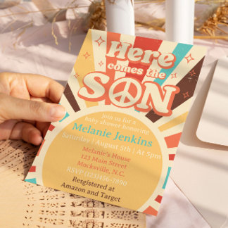 Convite Aqui Vem O Chá de fraldas Filho