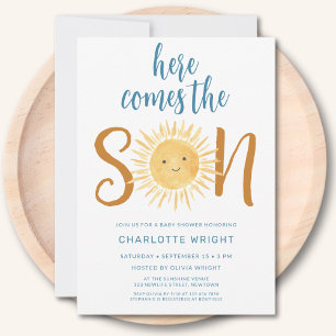 Convite Aqui Vem O Chá de fraldas Filho