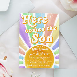 Convite Aqui Vem O Chá de fraldas Son Retro Boys