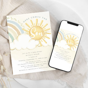 Convite Aqui Vem o Filho   Chá de Bebê