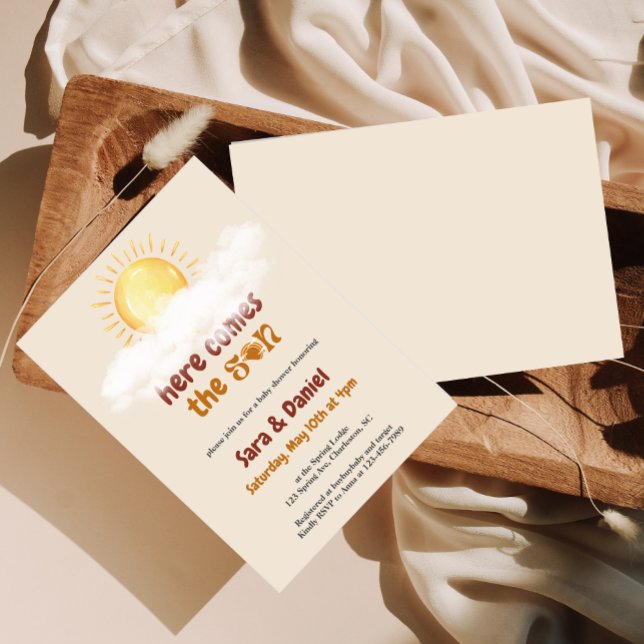 Convite Aqui vem o gênero do filho. (Criador carregado)