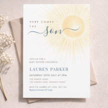 Aqui Vem o Menino Chá de Bebê