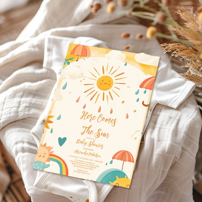 Convite Aqui vem o Sol Amarelo Filho (Criador carregado)