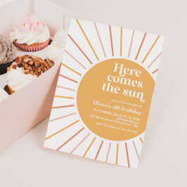 Convite Aqui vem o Sol Boho Sunshine aniversário