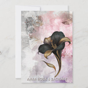 Convite *~* AR26 cor-de-rosa 13 QR Casamento de FOTO de RS