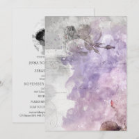 *~* AR26 Lavanda QR Vintage RSVP PHOTO Wedding