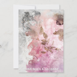 Convite *~* AR26 QR Victorian RSVP PHOTO Vintage - Casamen