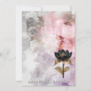 Convite *~* AR26 rosa 30 QR Casamento de FOTO de RSVP Vito
