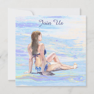 Convite *~* AR29 Mulher Praia Genérico Faça-Você-Mesmo QUA