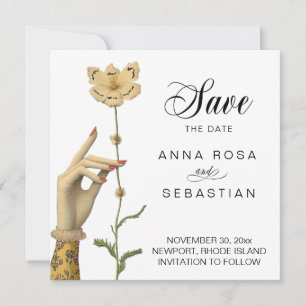 Convite *~* AR6 3 Foto Elegante Vintage Salve a data